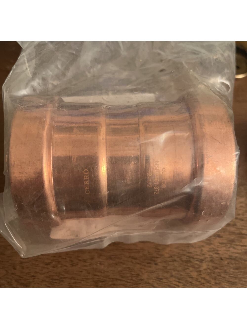 Cerro 2 1/2” Coupling With Stop PXP Copper